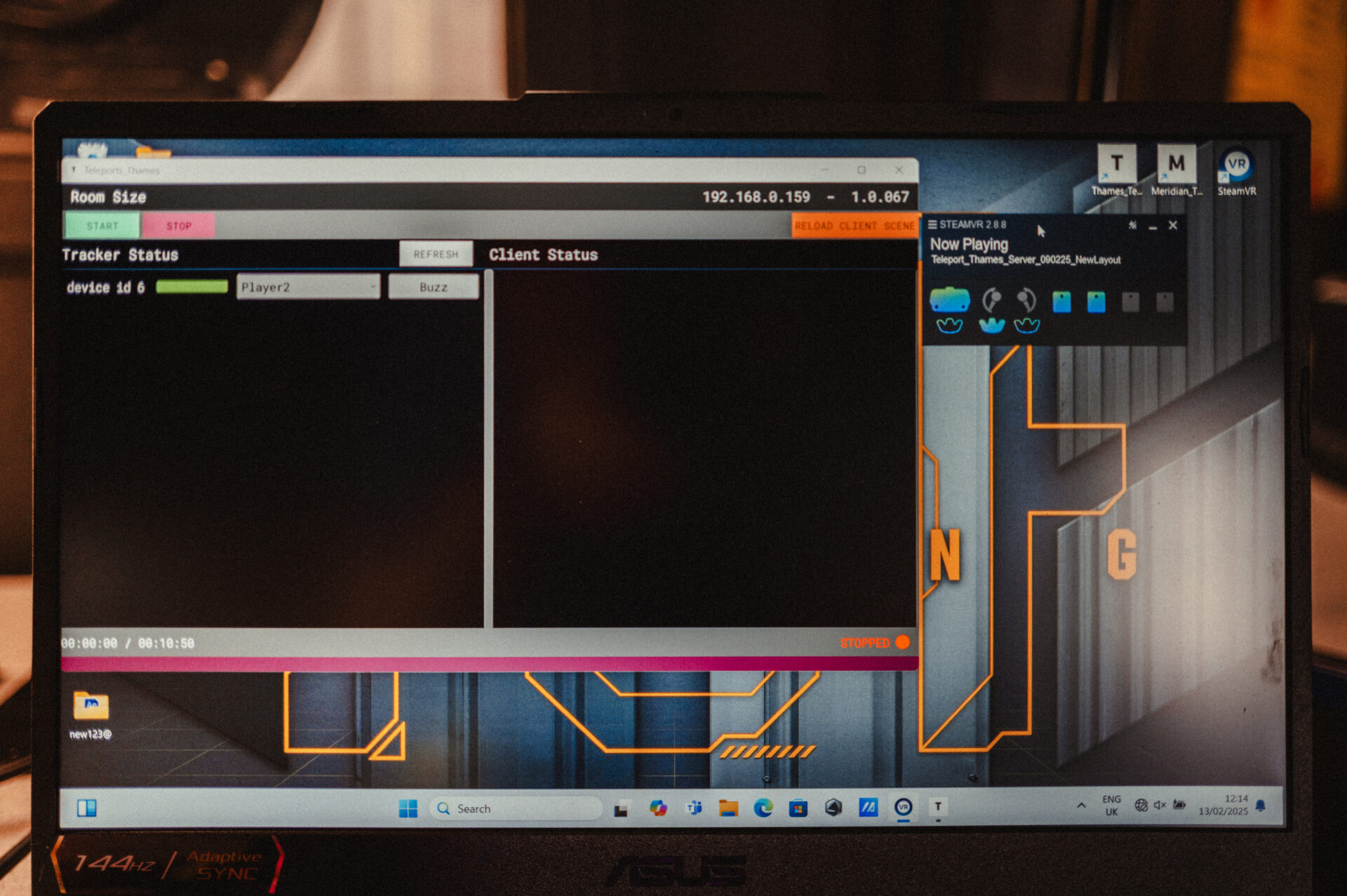 The Teleports computer setup with server